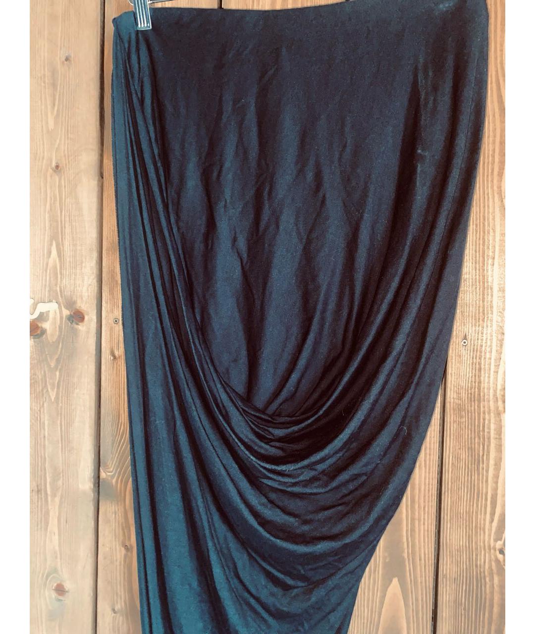 HELMUT LANG Черная юбка миди, фото 4