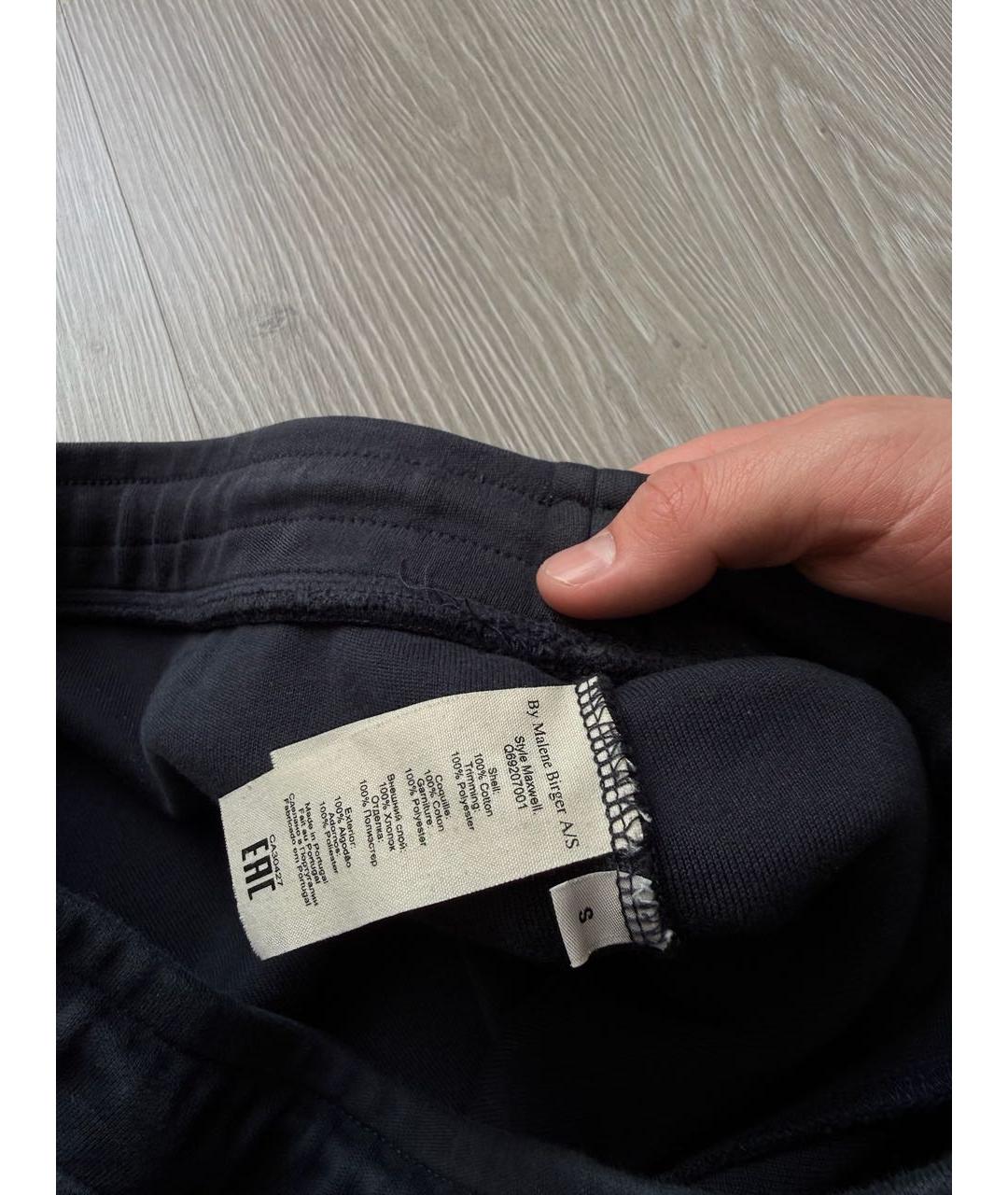 BY MALENE BIRGER Темно-синие хлопковые спортивные брюки и шорты, фото 5