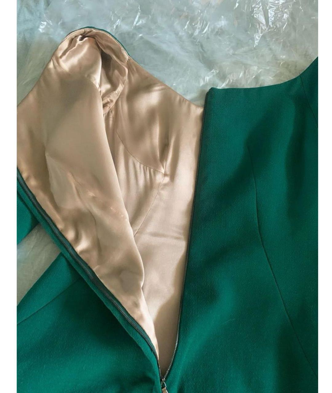 DOLCE&GABBANA Зеленые шелковое коктейльное платье, фото 5
