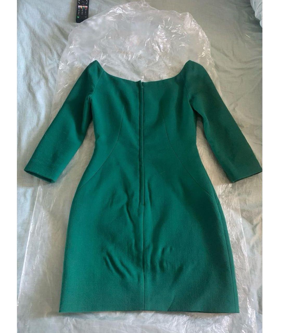 DOLCE&GABBANA Зеленые шелковое коктейльное платье, фото 2