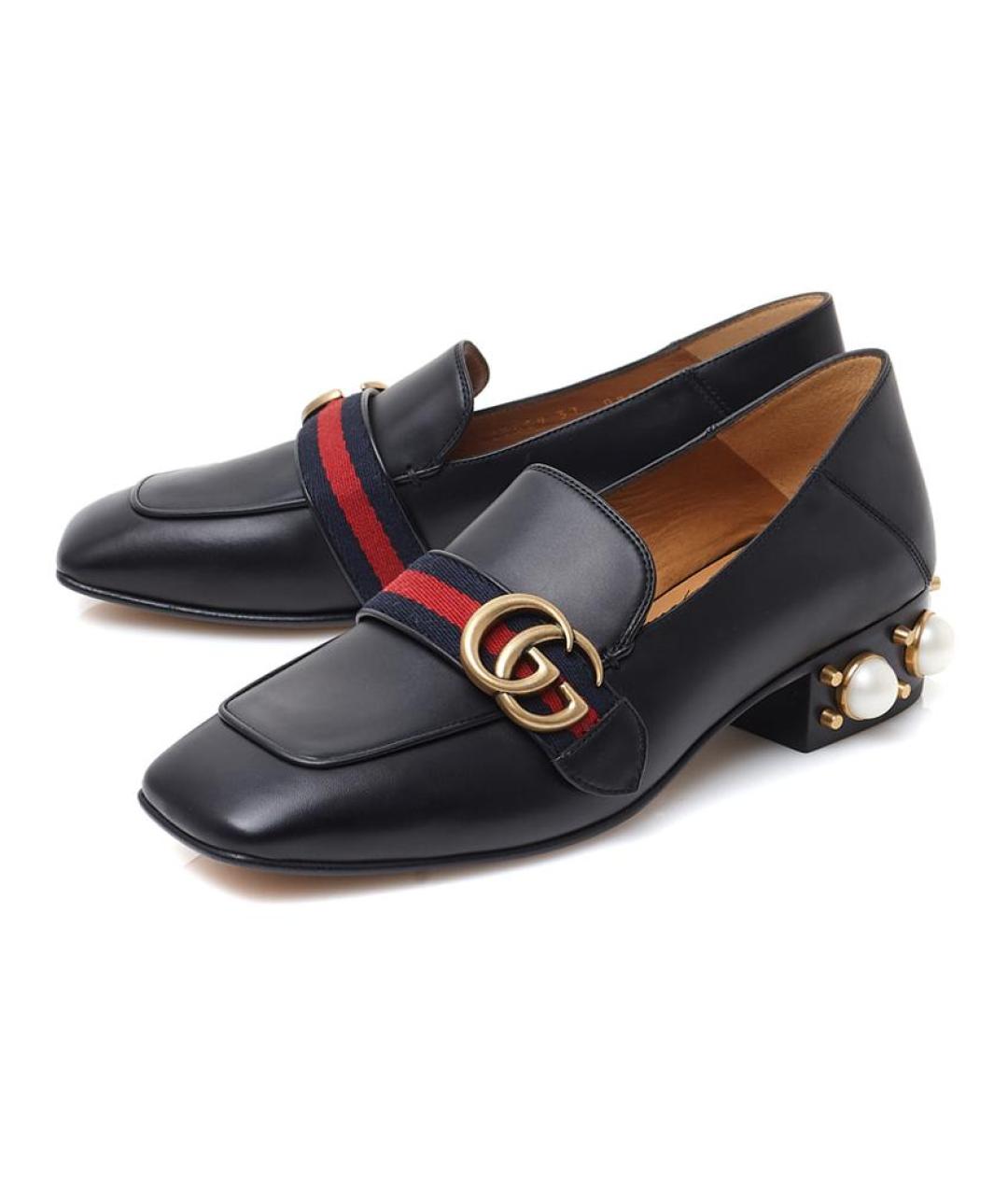 GUCCI Черные кожаные лоферы, фото 3