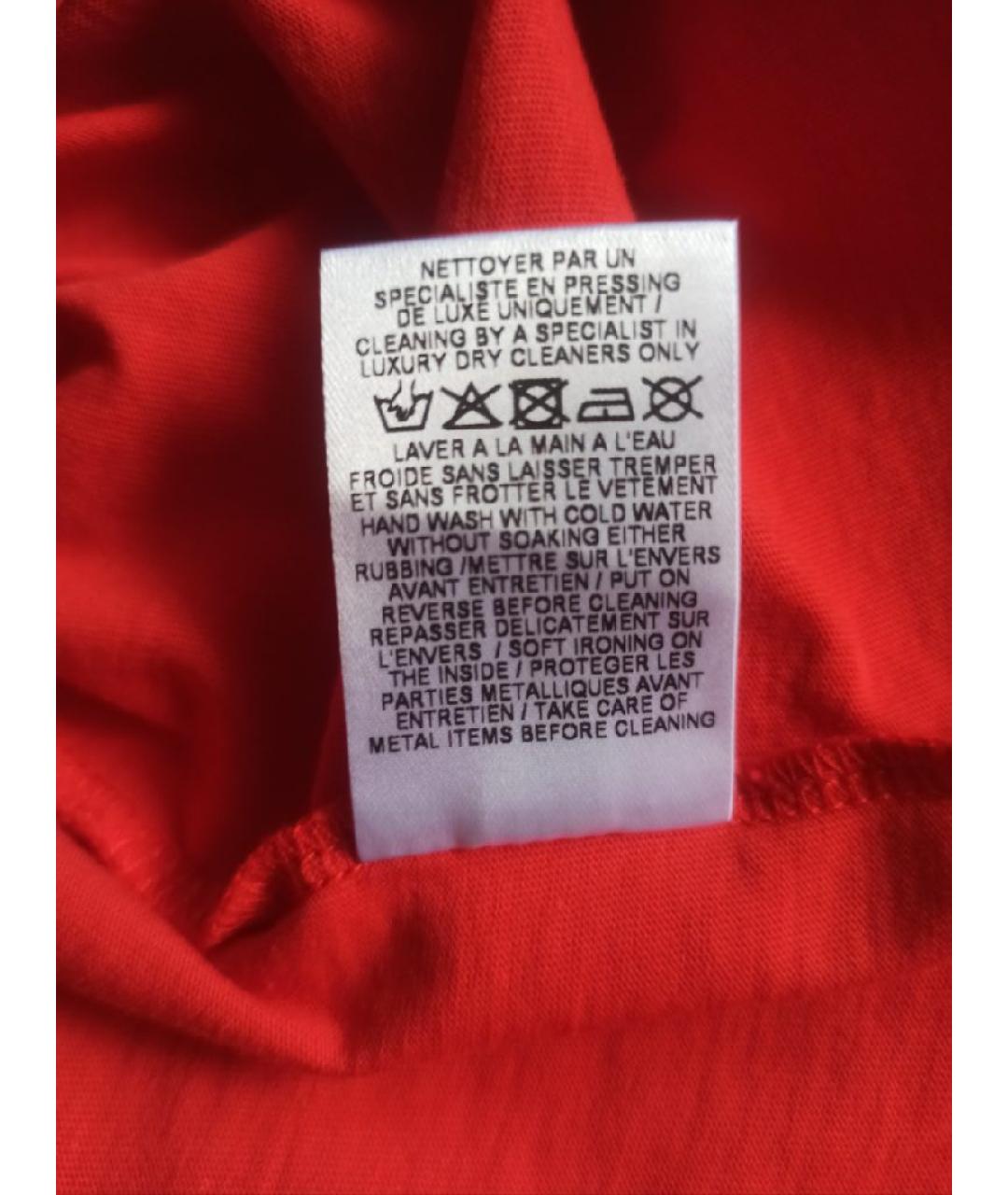 BALMAIN Красная хлопковая майка, фото 6