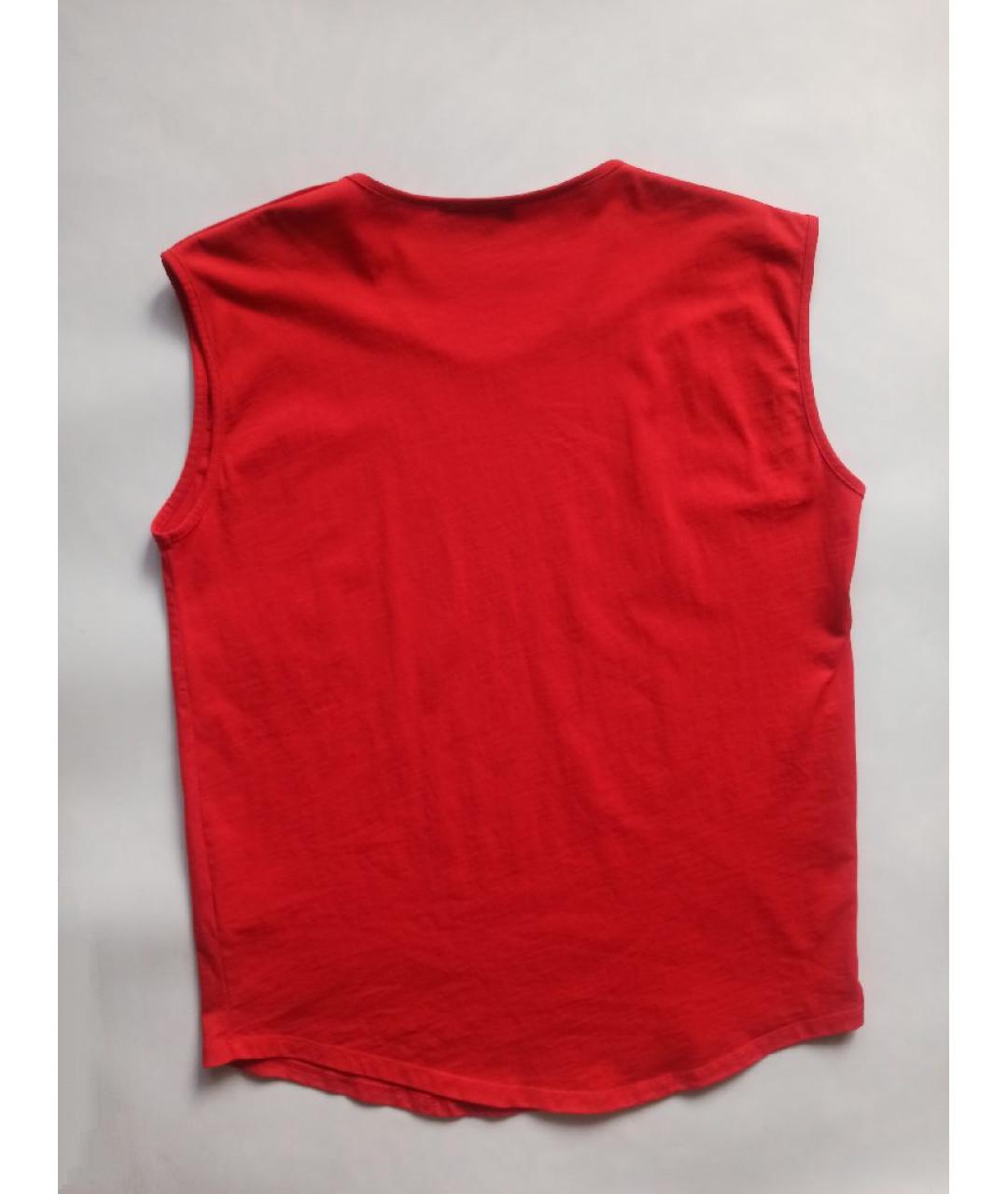BALMAIN Красная хлопковая майка, фото 2