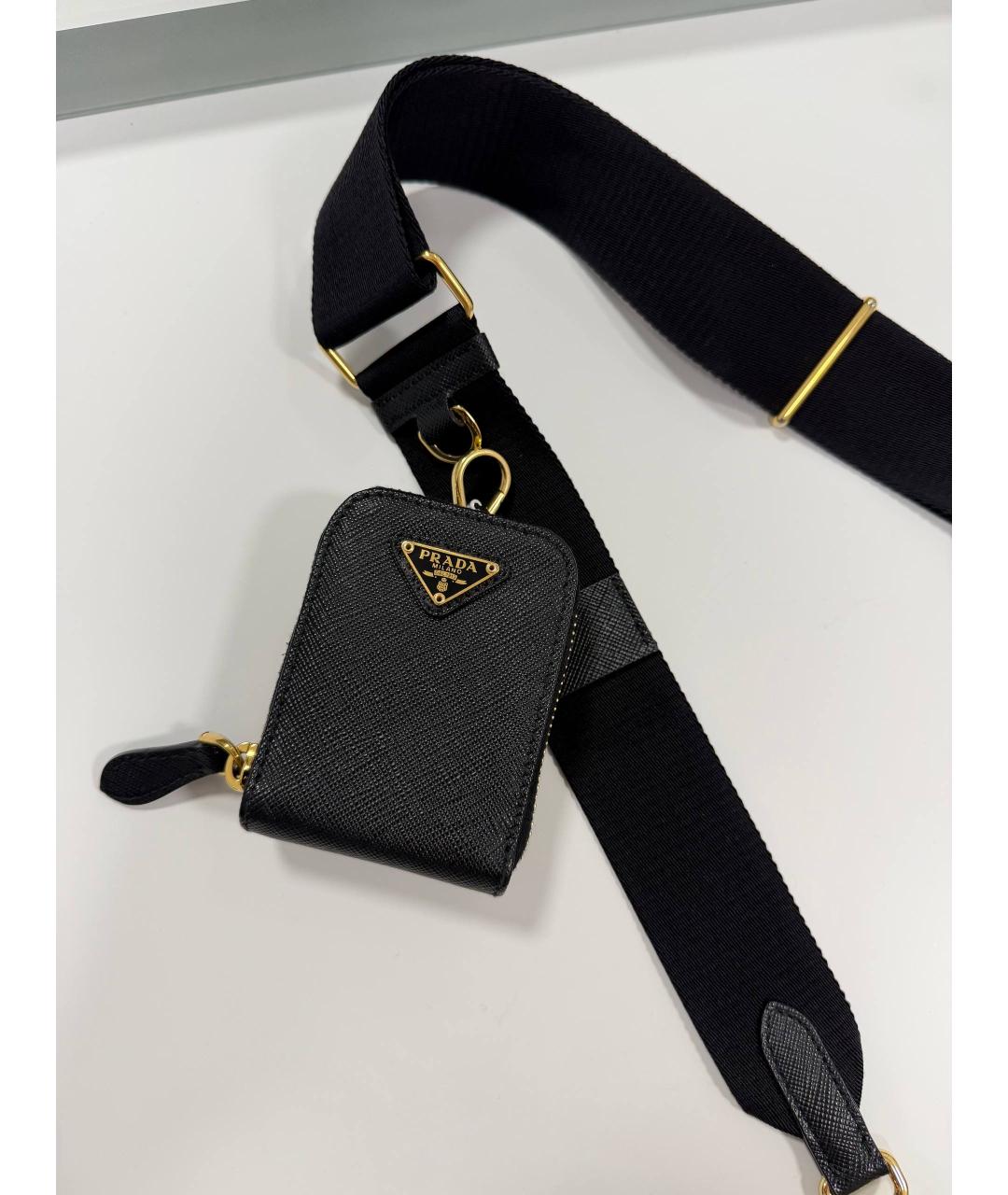 PRADA Черная кожаная сумка через плечо, фото 6