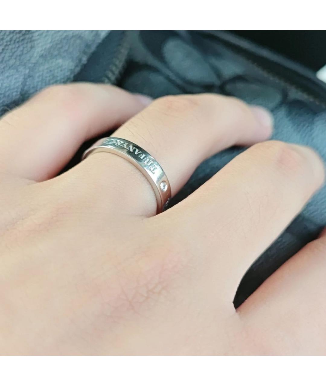 TIFFANY&CO Серебряное платиновое кольцо, фото 7