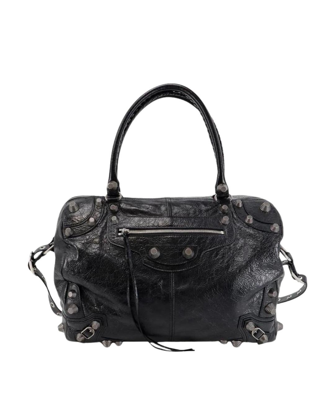 BALENCIAGA Черная кожаная дорожная/спортивная сумка, фото 1