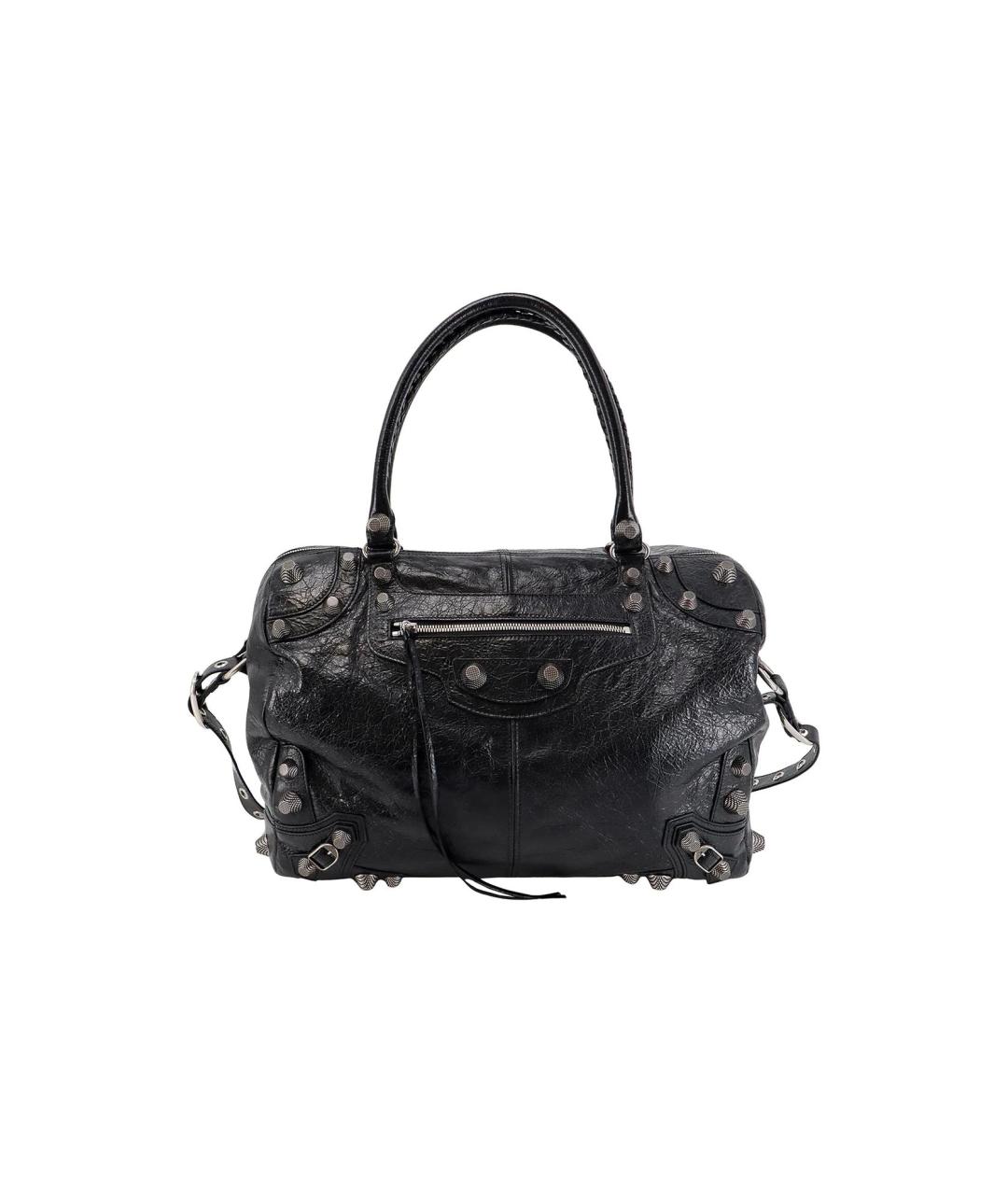 BALENCIAGA Черная кожаная дорожная/спортивная сумка, фото 5