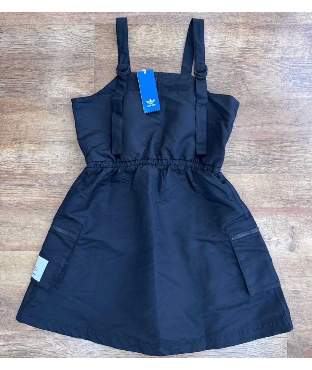 ADIDAS Черное полиэстеровое повседневное платье, фото 4