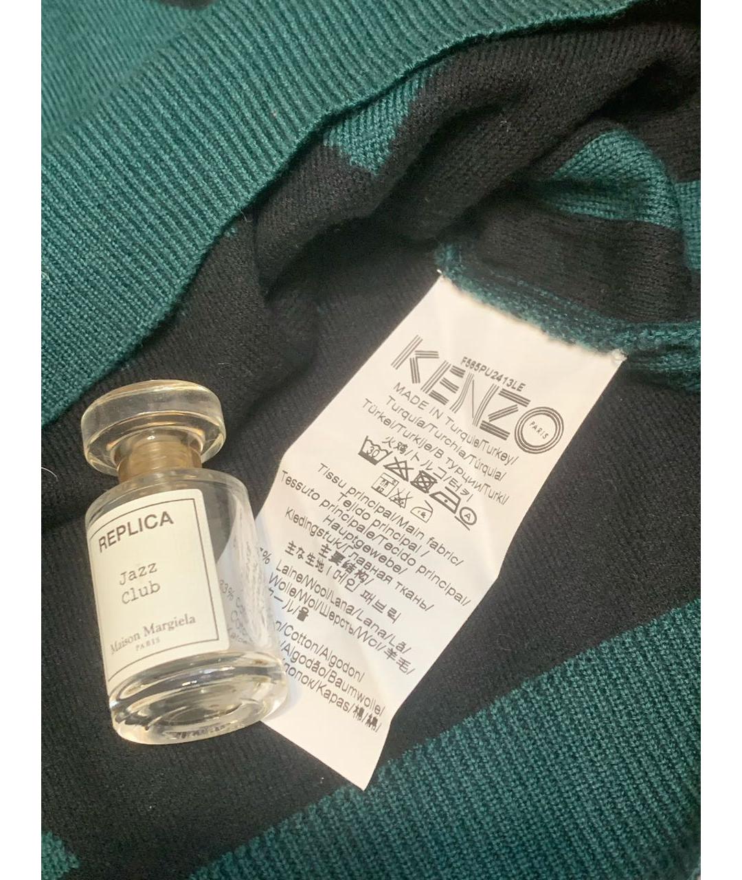 KENZO Зеленый шерстяной джемпер / свитер, фото 4