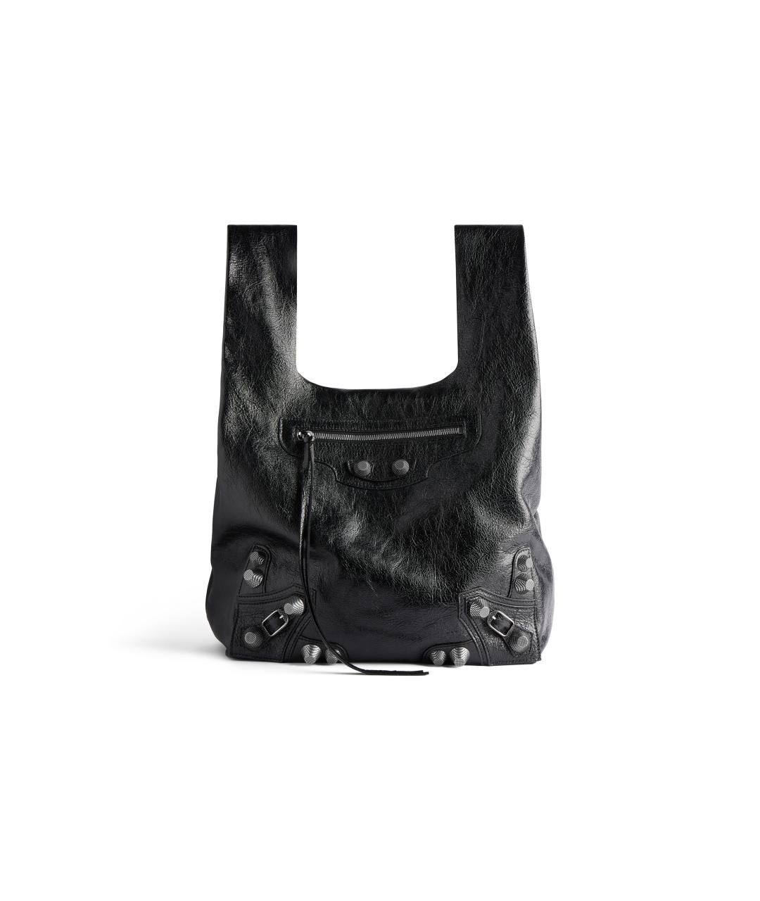 BALENCIAGA Черная кожаная сумка на плечо, фото 6