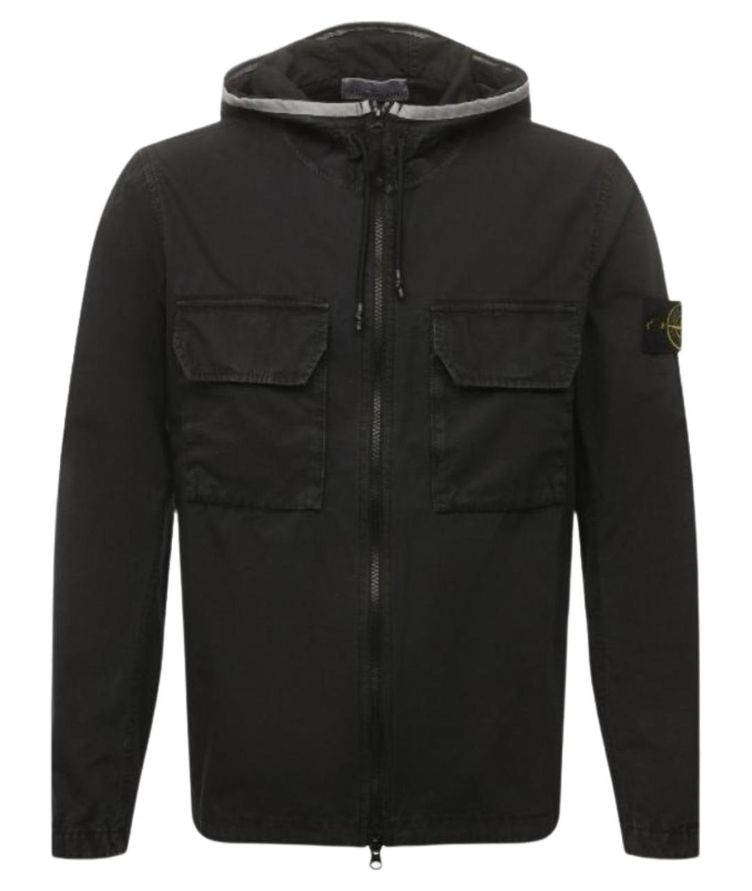STONE ISLAND Черная хлопковая куртка, фото 1