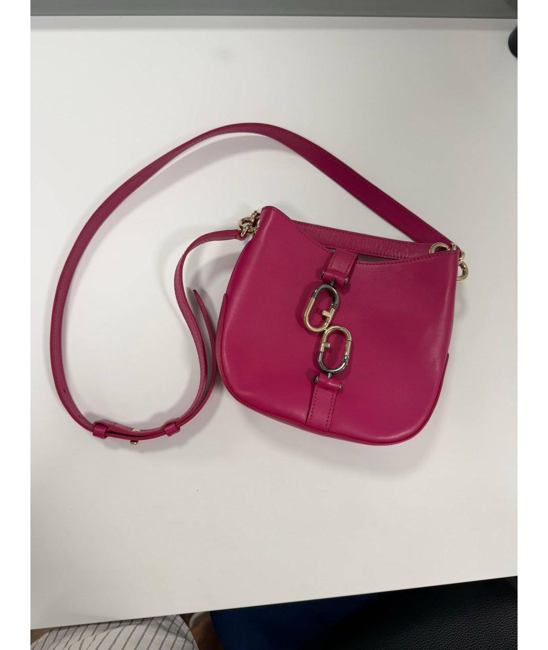 FURLA Розовая кожаная сумка через плечо, фото 5