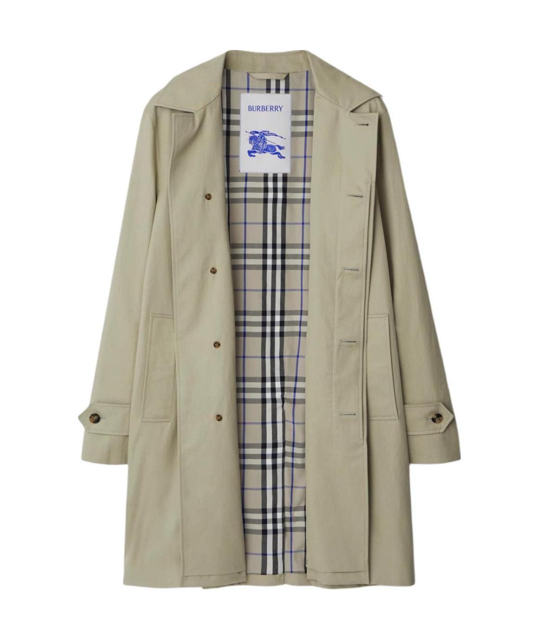 BURBERRY Хаки тренч / плащ, фото 2
