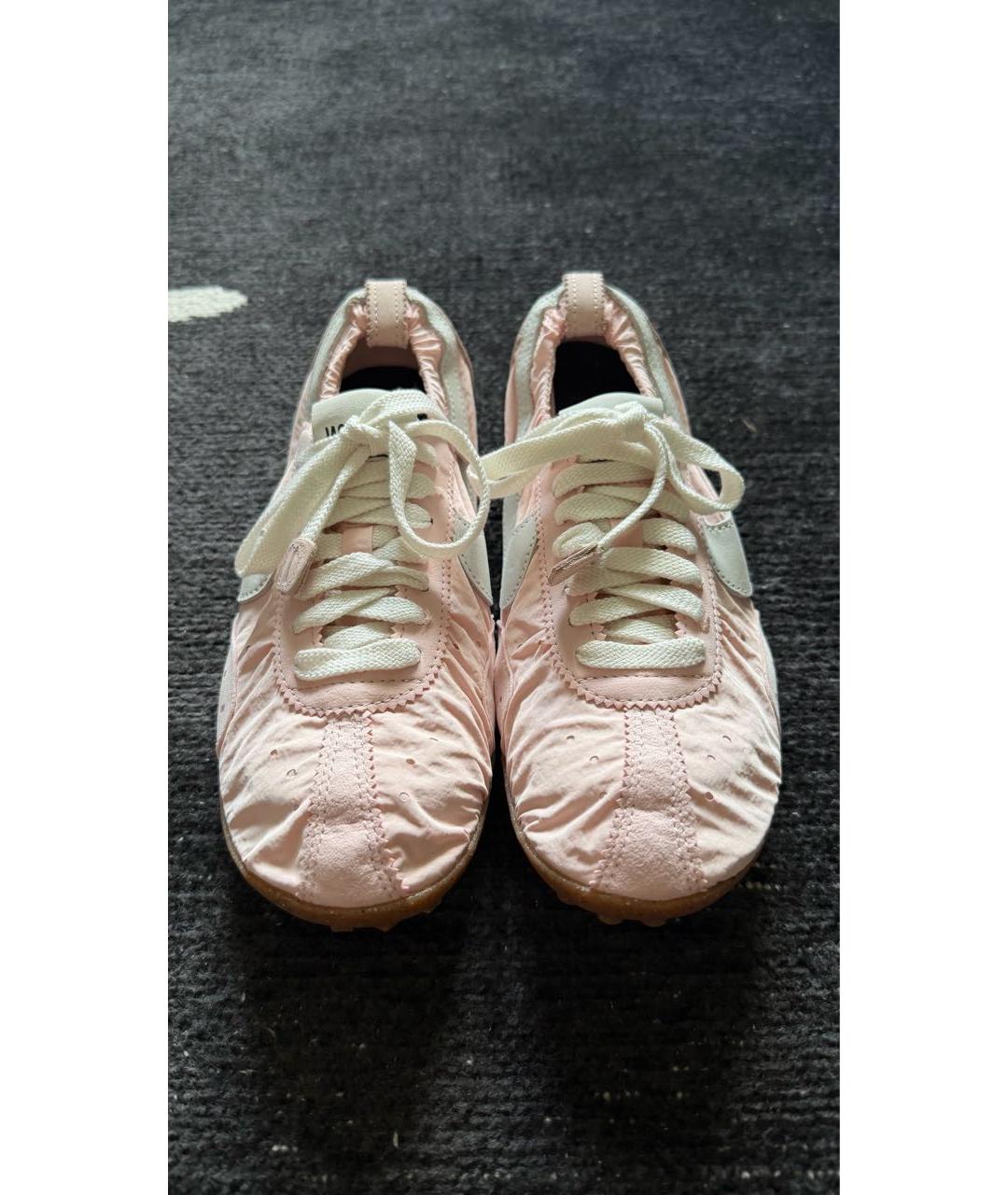 JACQUEMUS Розовые текстильные кроссовки, фото 2
