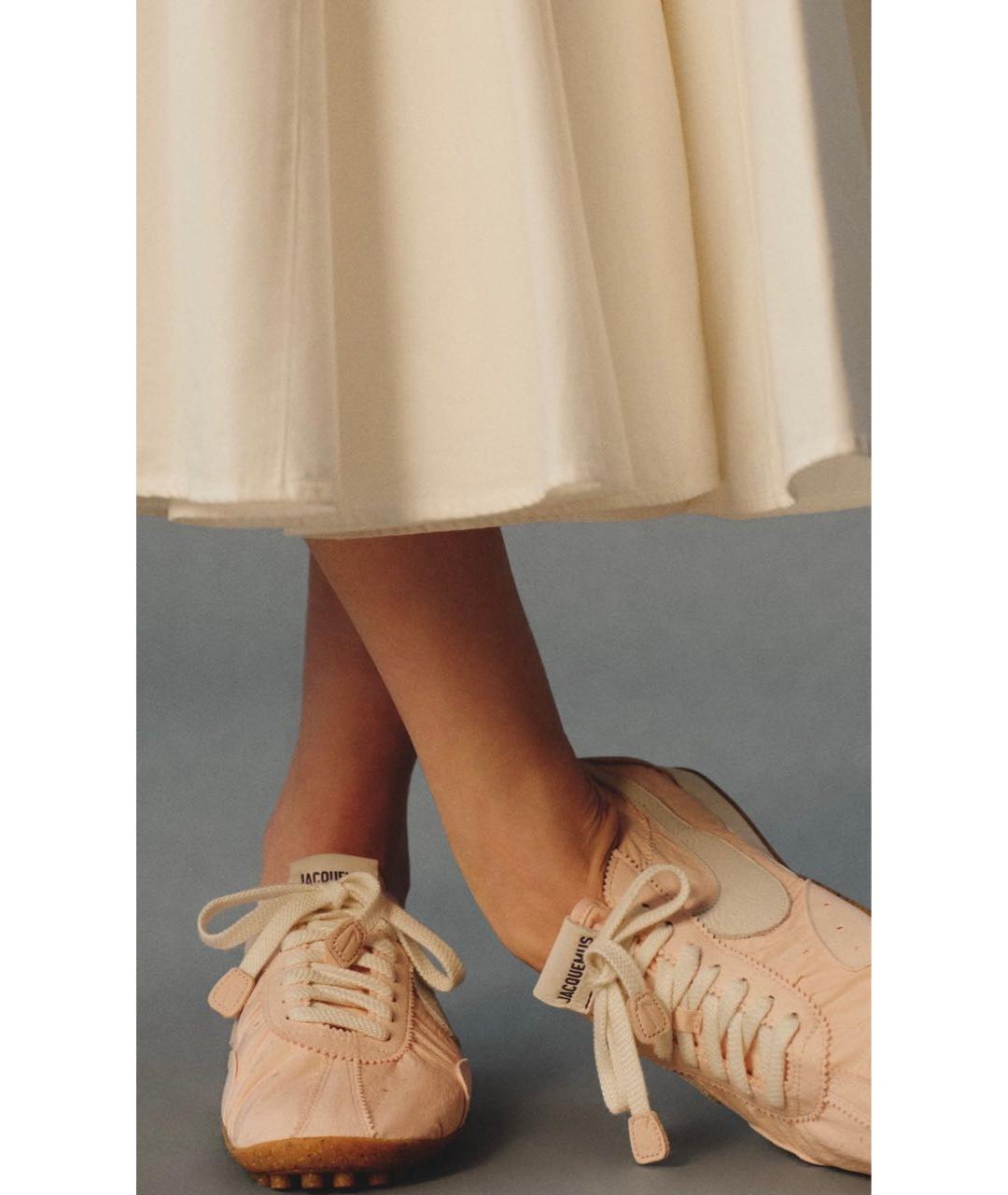 JACQUEMUS Розовые текстильные кроссовки, фото 5