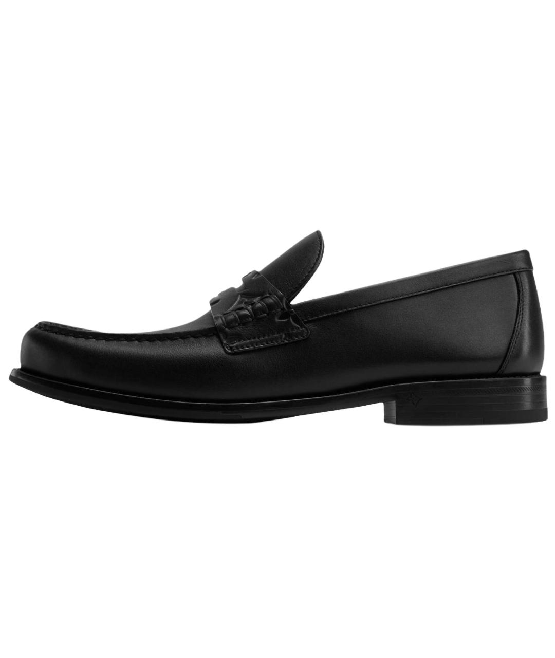 LOUIS VUITTON Черные кожаные лоферы, фото 2