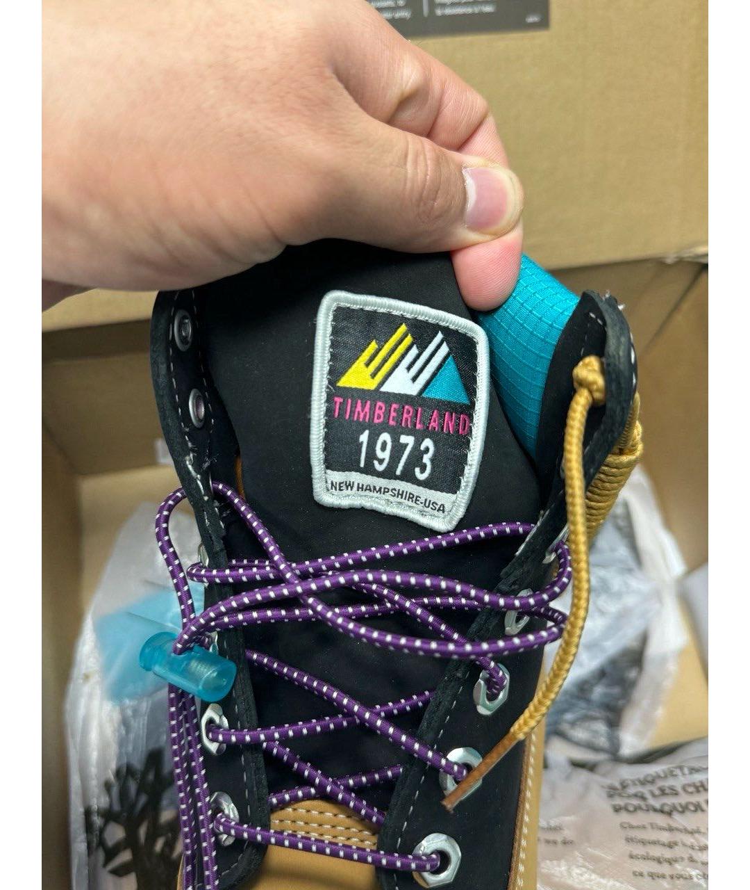 TIMBERLAND Оранжевое нубуковые высокие ботинки, фото 2