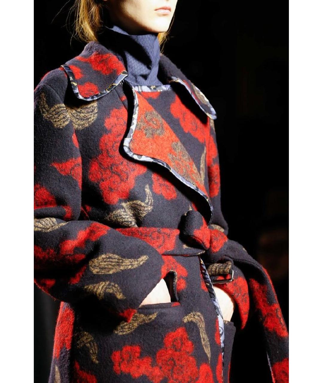 DRIES VAN NOTEN Мульти шерстяное пальто, фото 9