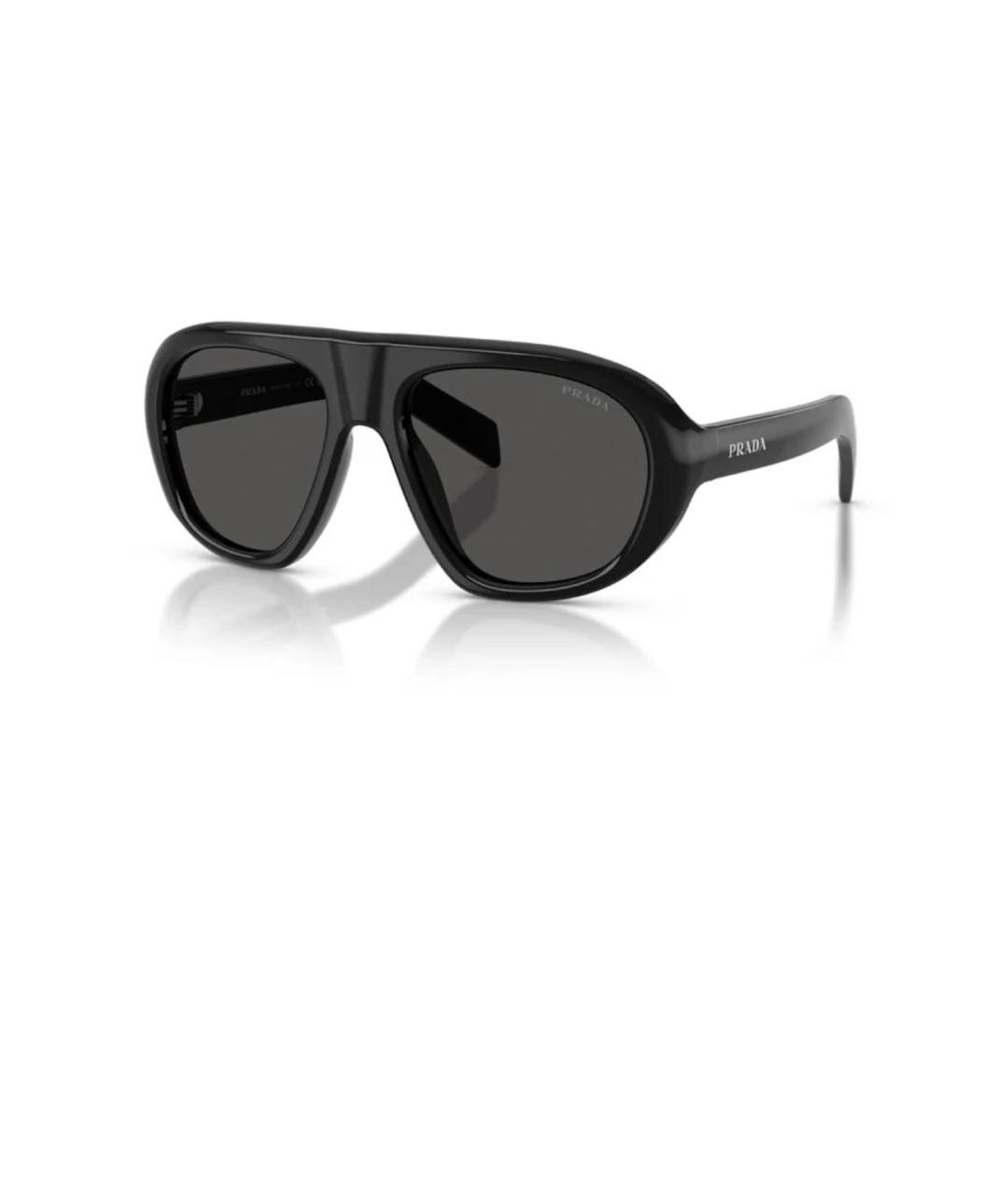 PRADA Черные пластиковые солнцезащитные очки, фото 6