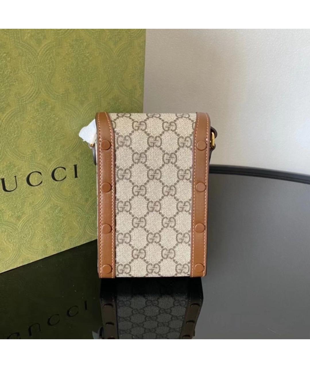 GUCCI Коричневая сумка через плечо, фото 3