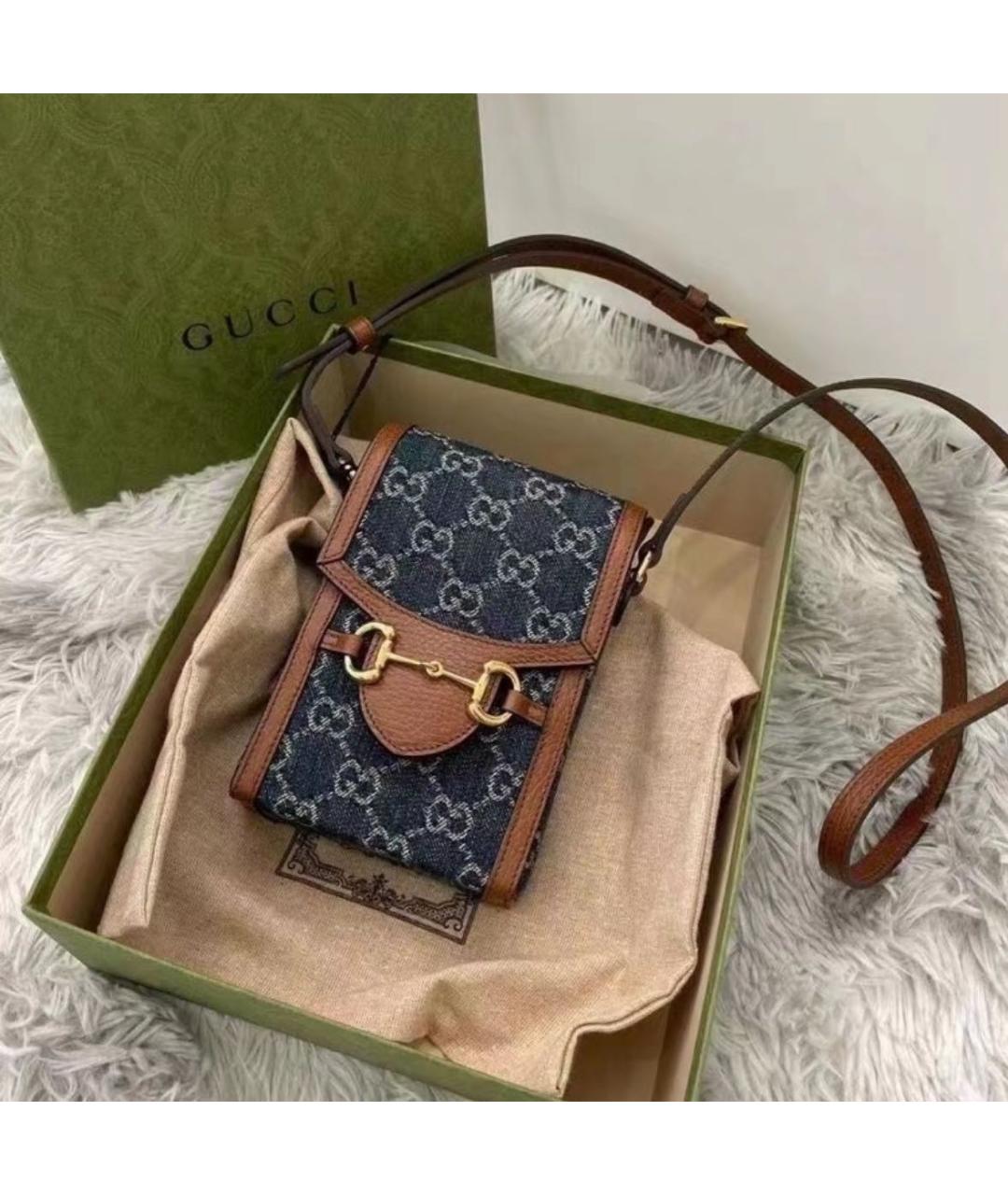 GUCCI Темно-синяя сумка через плечо, фото 2