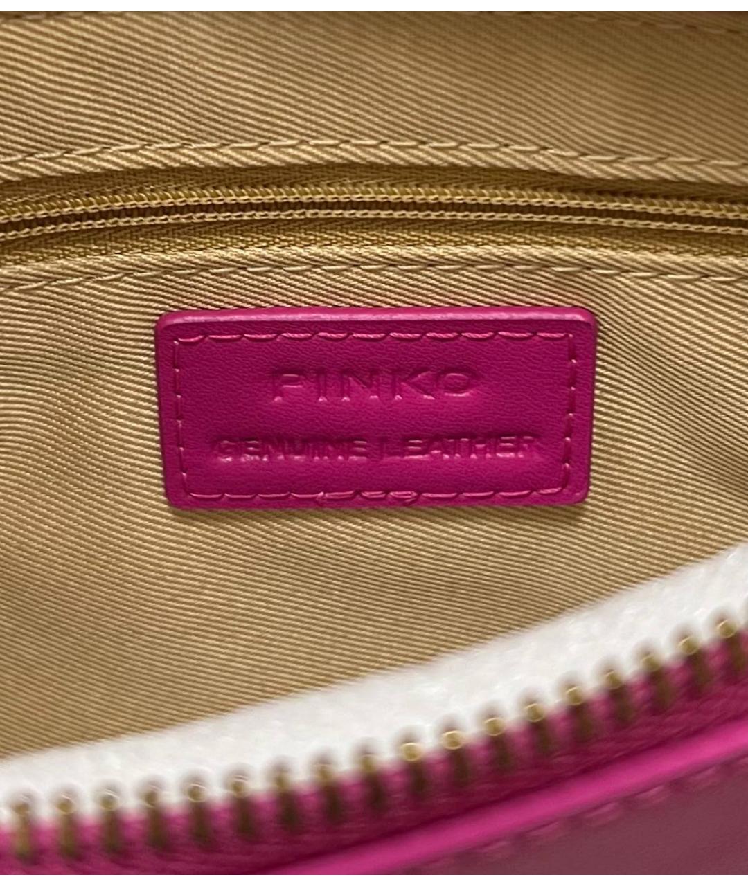 PINKO Розовая кожаная сумка через плечо, фото 3