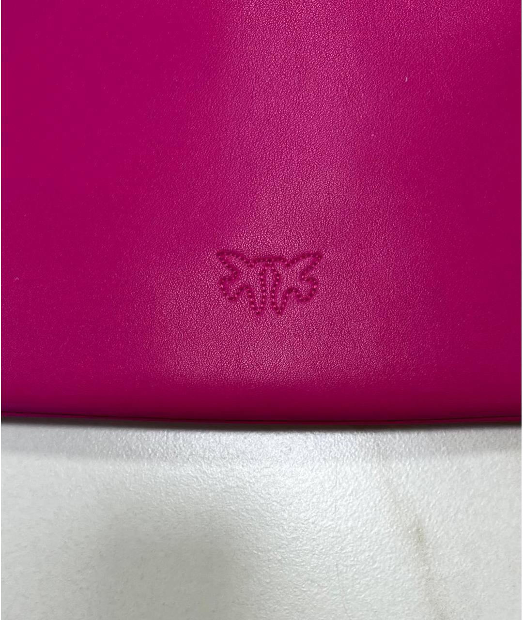 PINKO Розовая кожаная сумка через плечо, фото 5