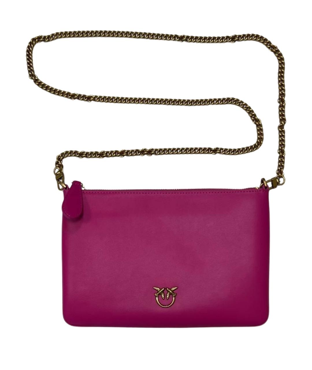 PINKO Розовая кожаная сумка через плечо, фото 1