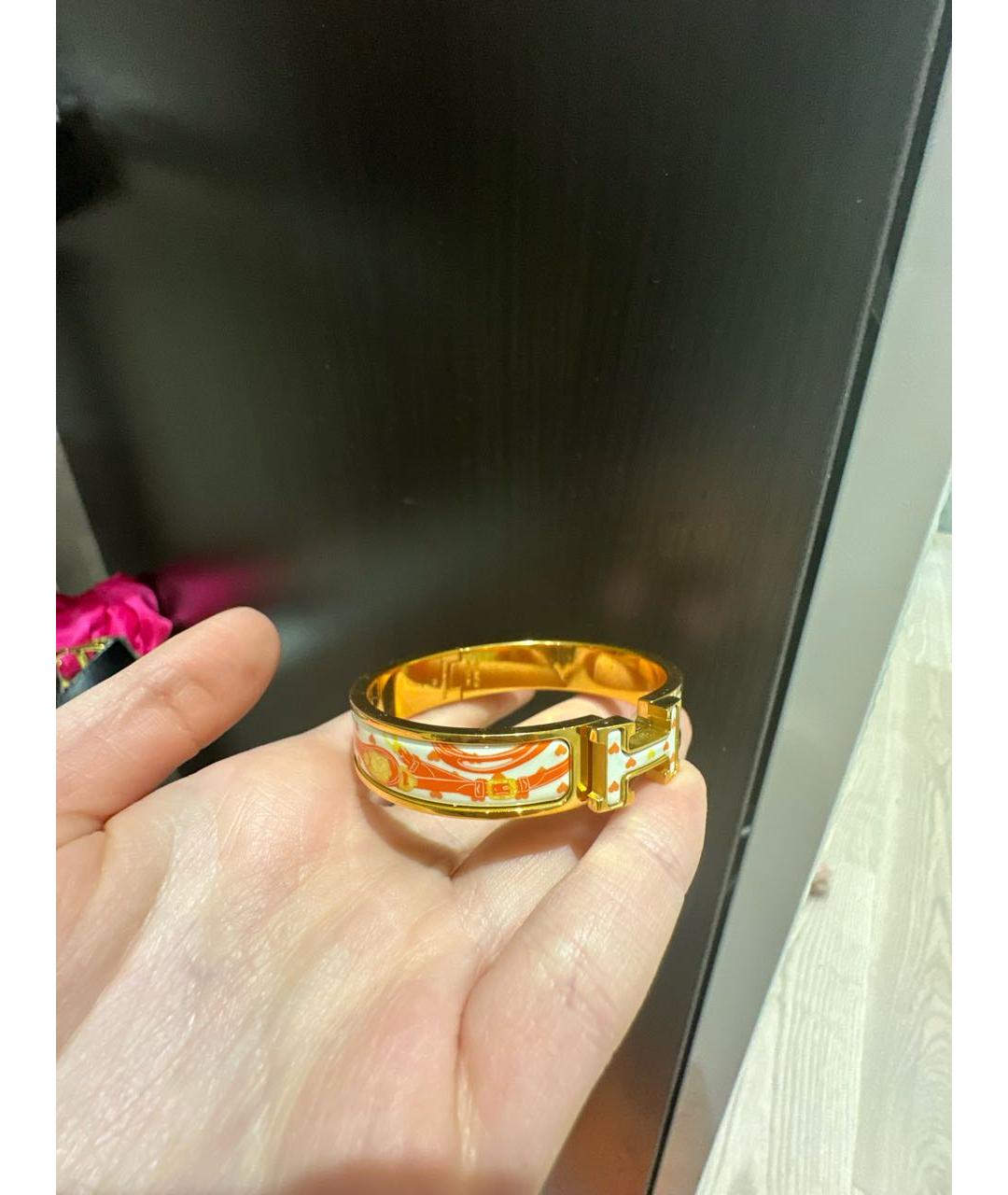 HERMES Желтый браслет, фото 5