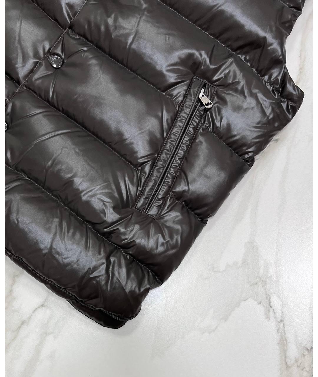 MONCLER Коричневый жилет, фото 3