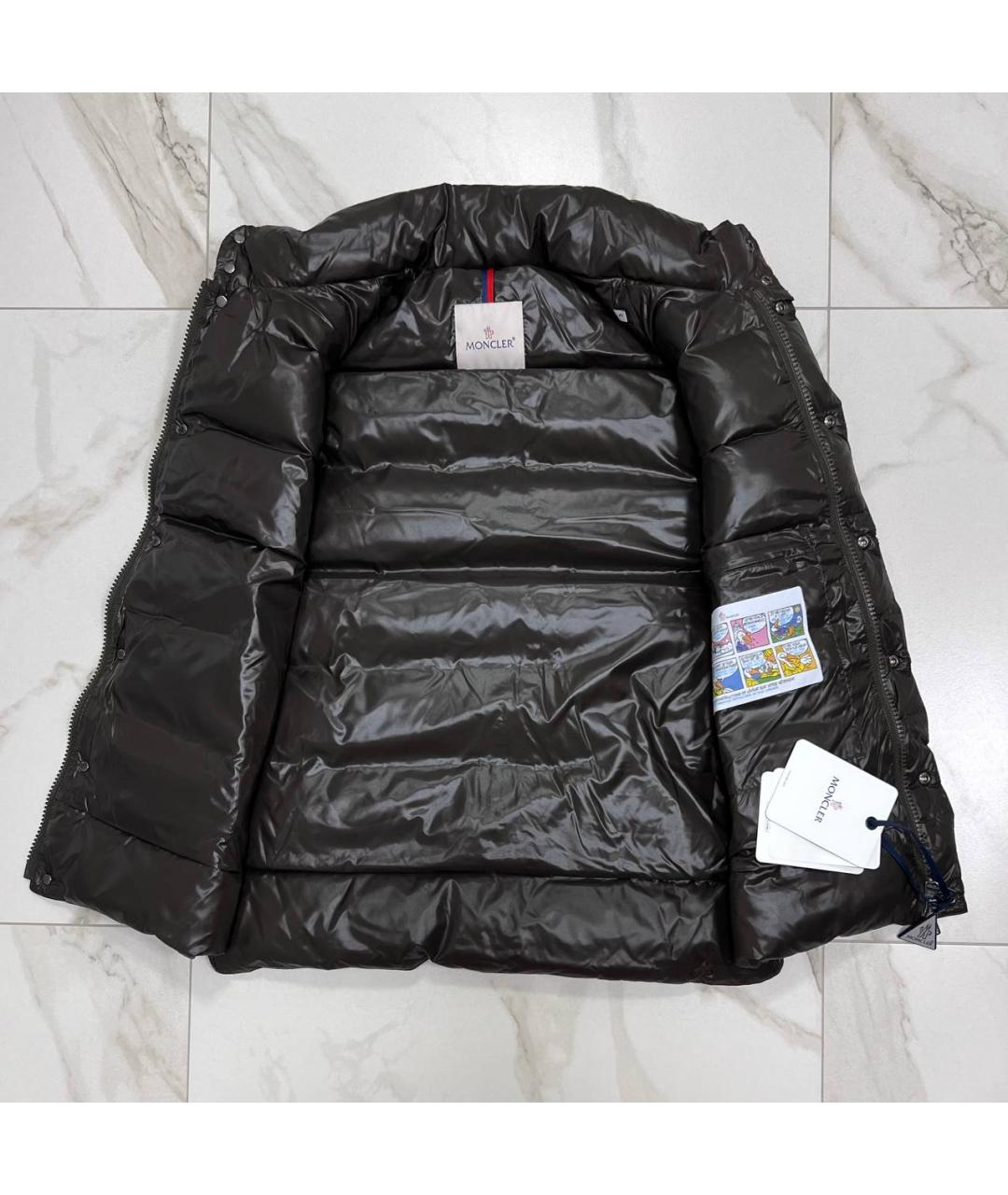 MONCLER Коричневый жилет, фото 4