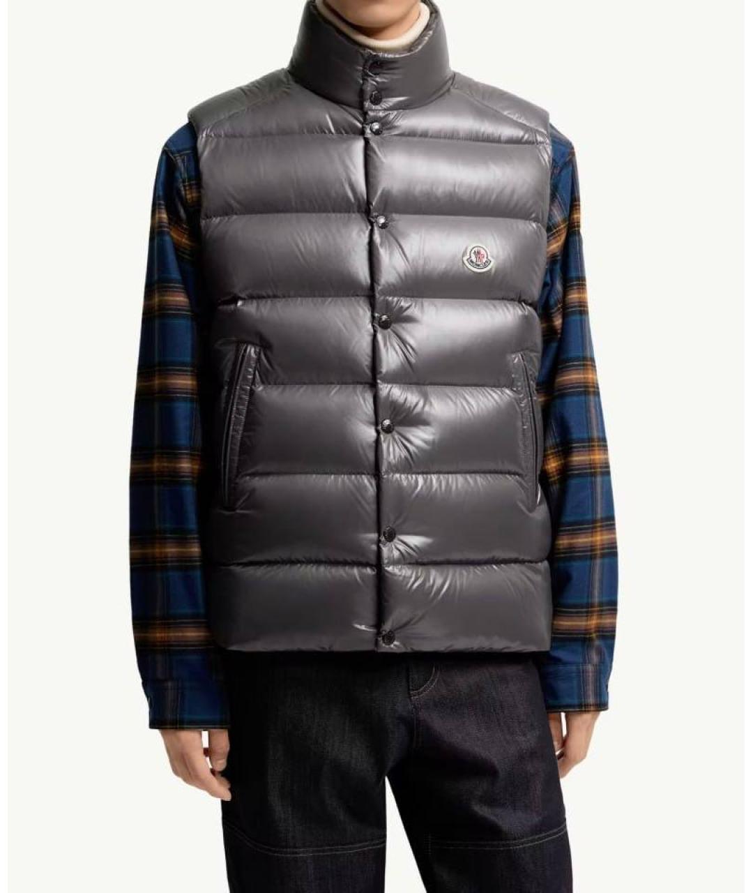 MONCLER Коричневый жилет, фото 7