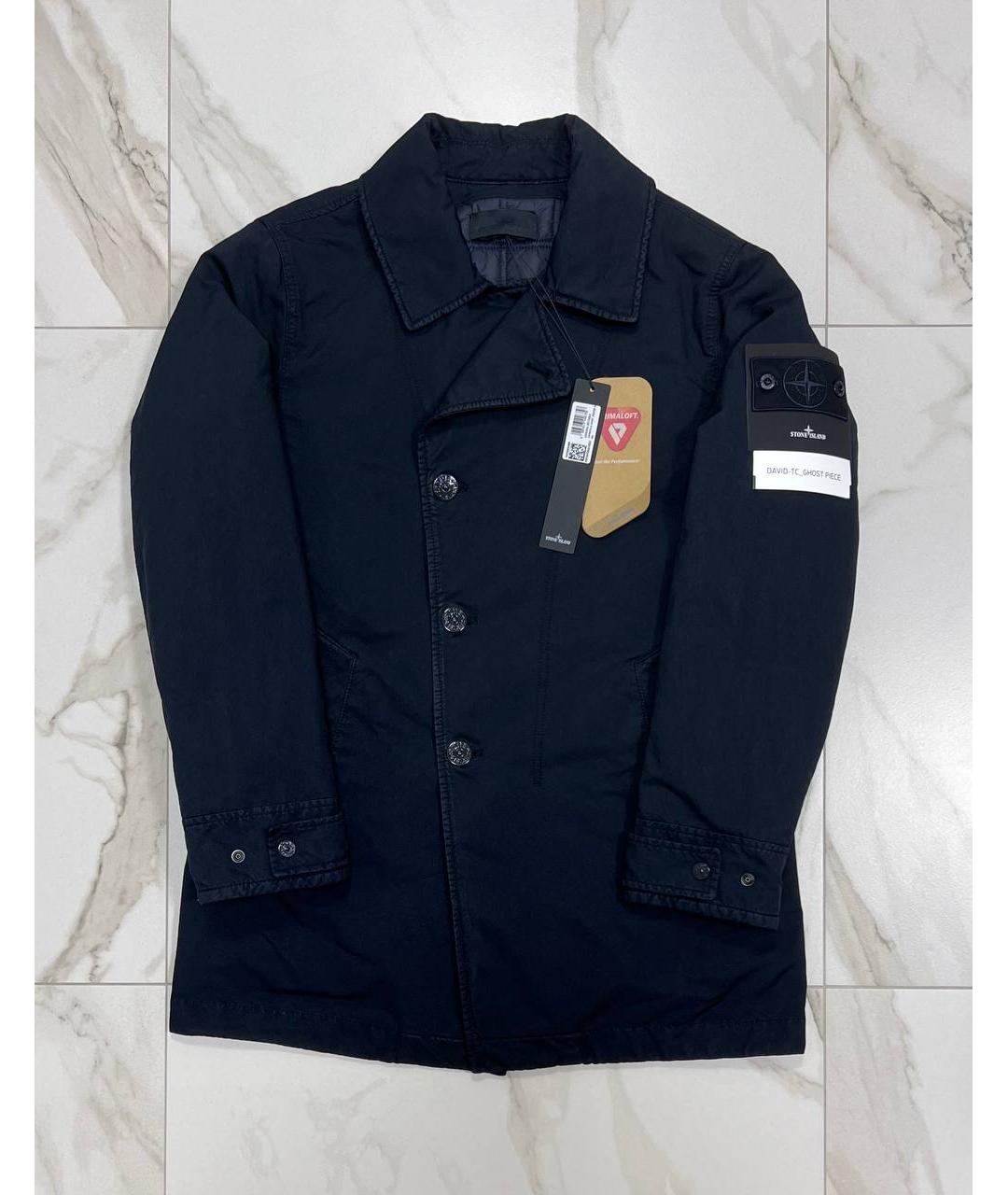 STONE ISLAND Темно-синий тренч / плащ, фото 10