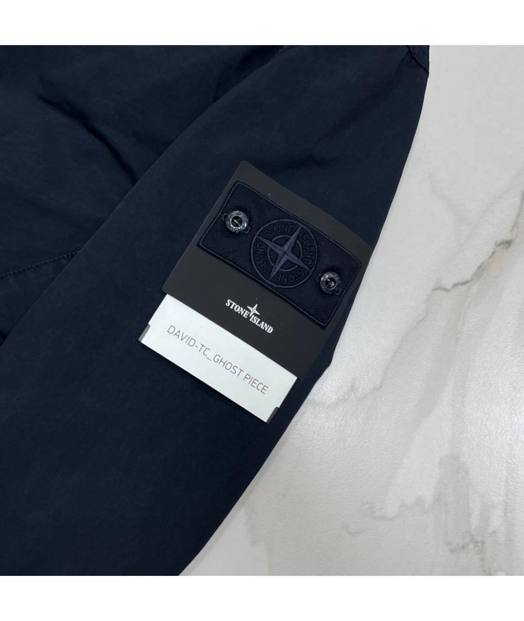 STONE ISLAND Темно-синий тренч / плащ, фото 3
