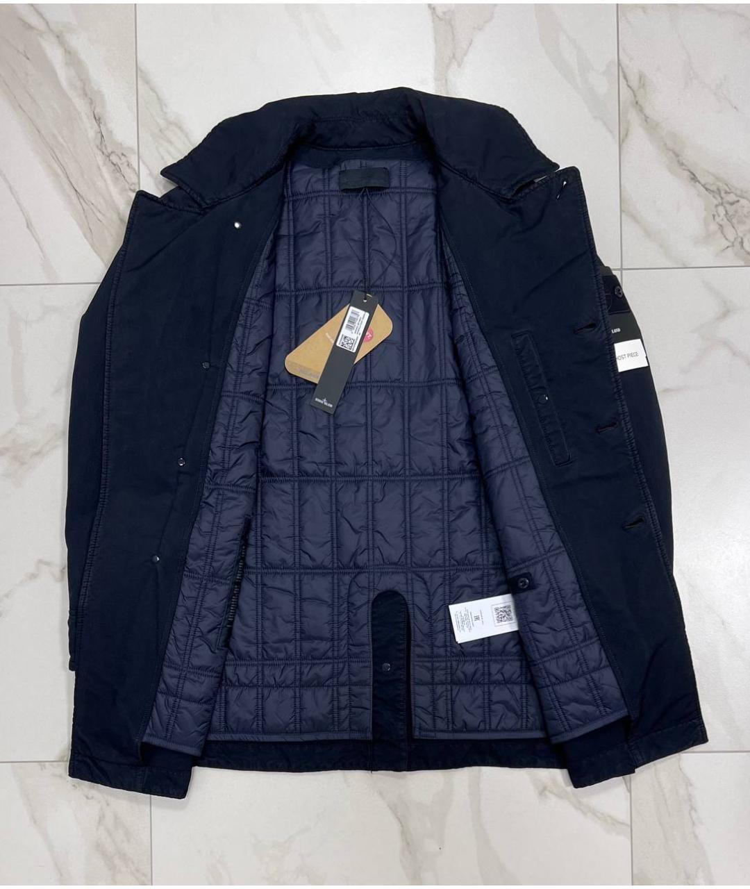 STONE ISLAND Темно-синий тренч / плащ, фото 5