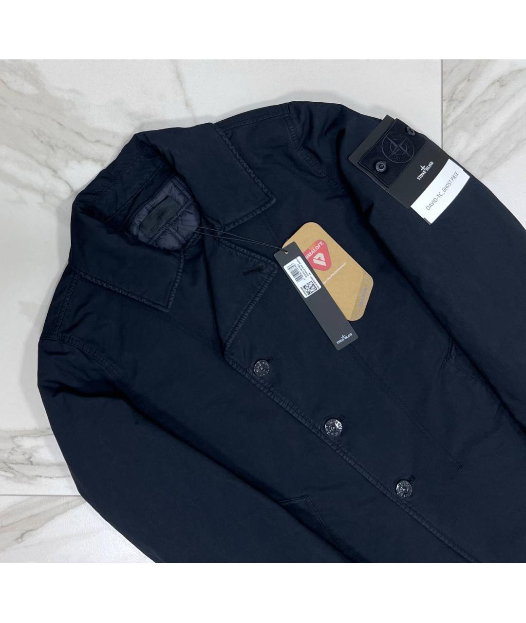 STONE ISLAND Темно-синий тренч / плащ, фото 2