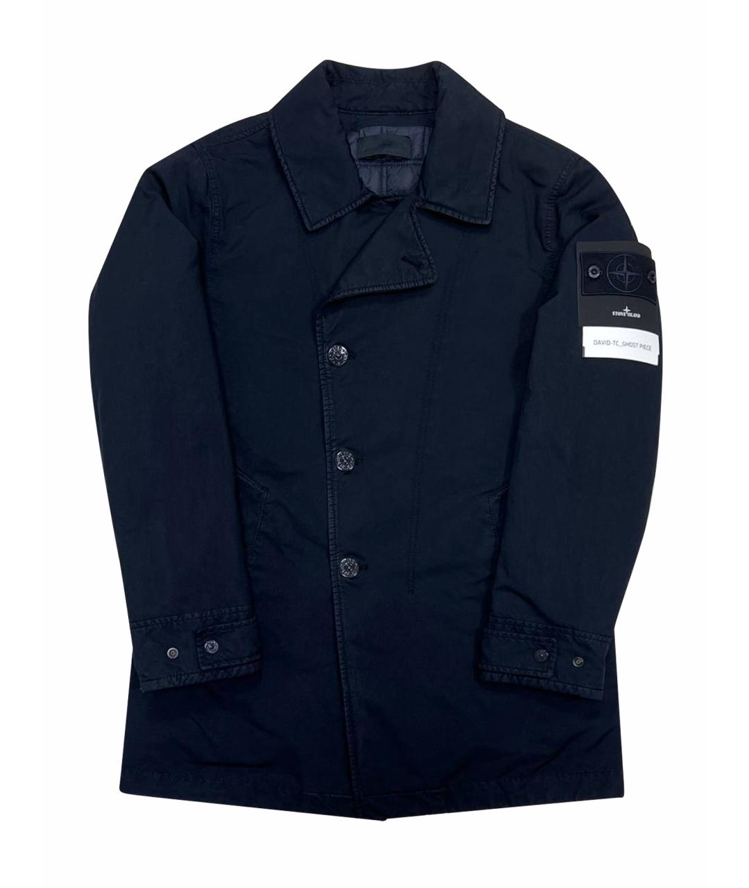 STONE ISLAND Темно-синий тренч / плащ, фото 1