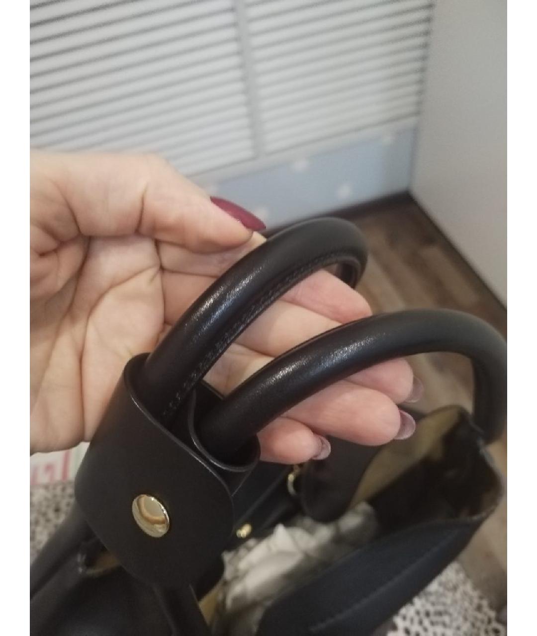 MAX MARA Черная кожаная сумка через плечо, фото 9