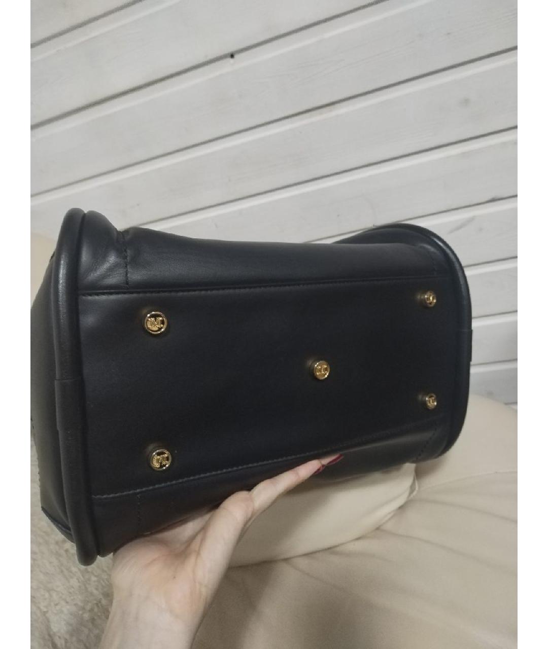 MAX MARA Черная кожаная сумка через плечо, фото 3