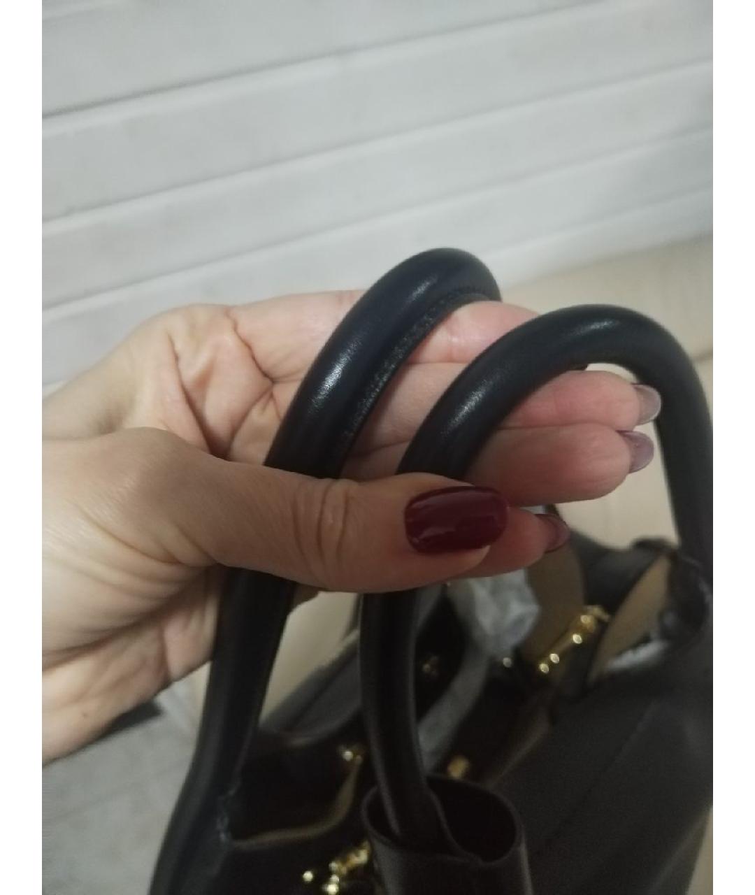 MAX MARA Черная кожаная сумка через плечо, фото 6