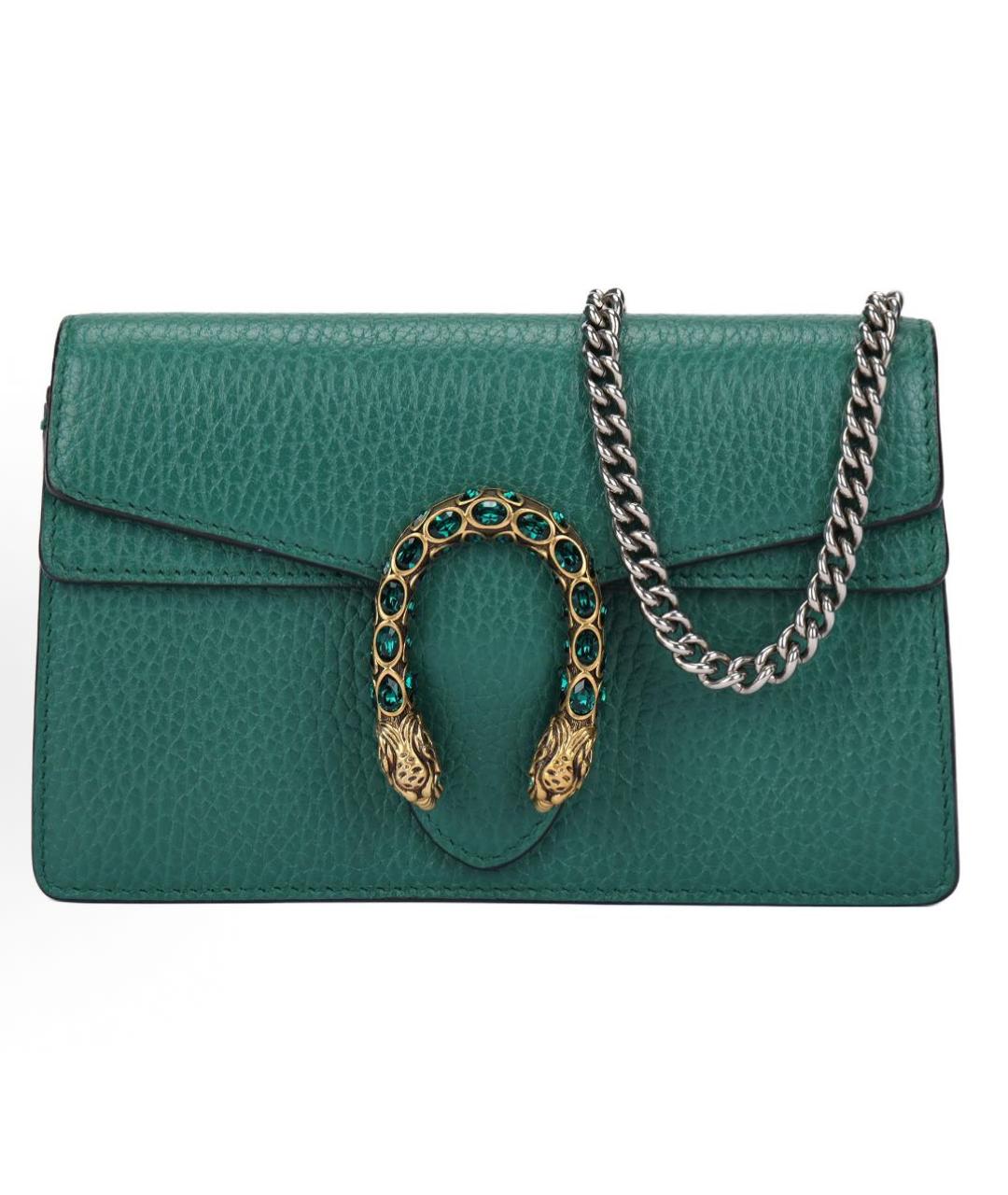 GUCCI Зеленая кожаная сумка через плечо, фото 4