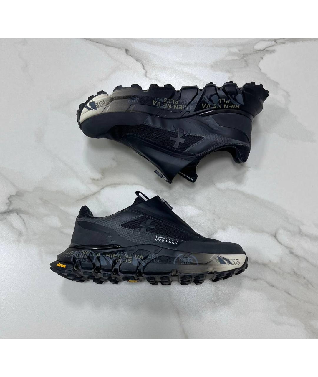 PREMIATA Черные низкие кроссовки / кеды, фото 3