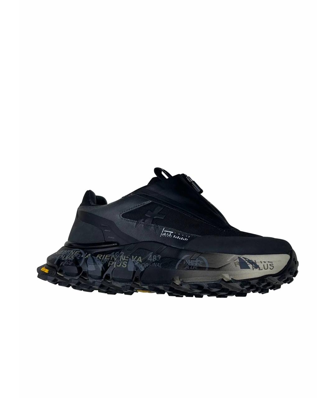 PREMIATA Черные низкие кроссовки / кеды, фото 1