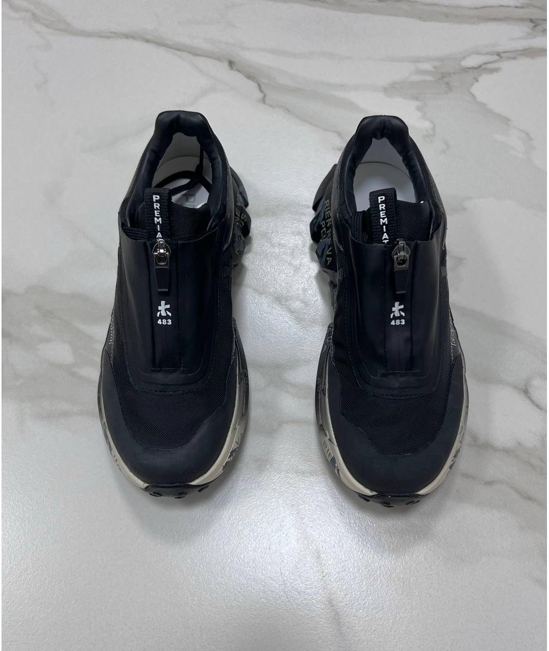 PREMIATA Черные низкие кроссовки / кеды, фото 2
