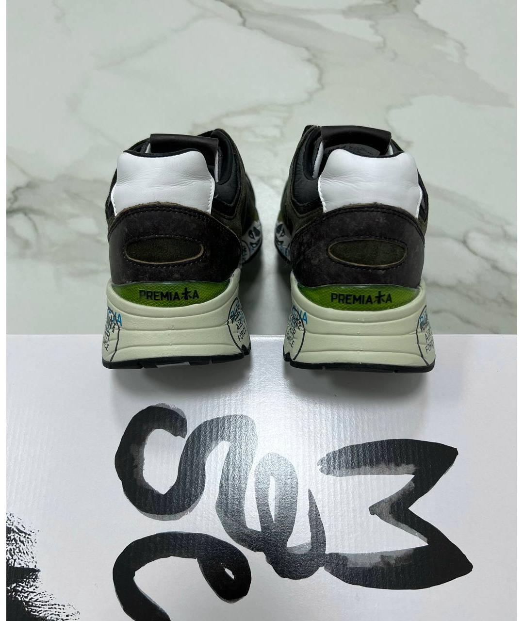 PREMIATA Зеленые низкие кроссовки / кеды, фото 5