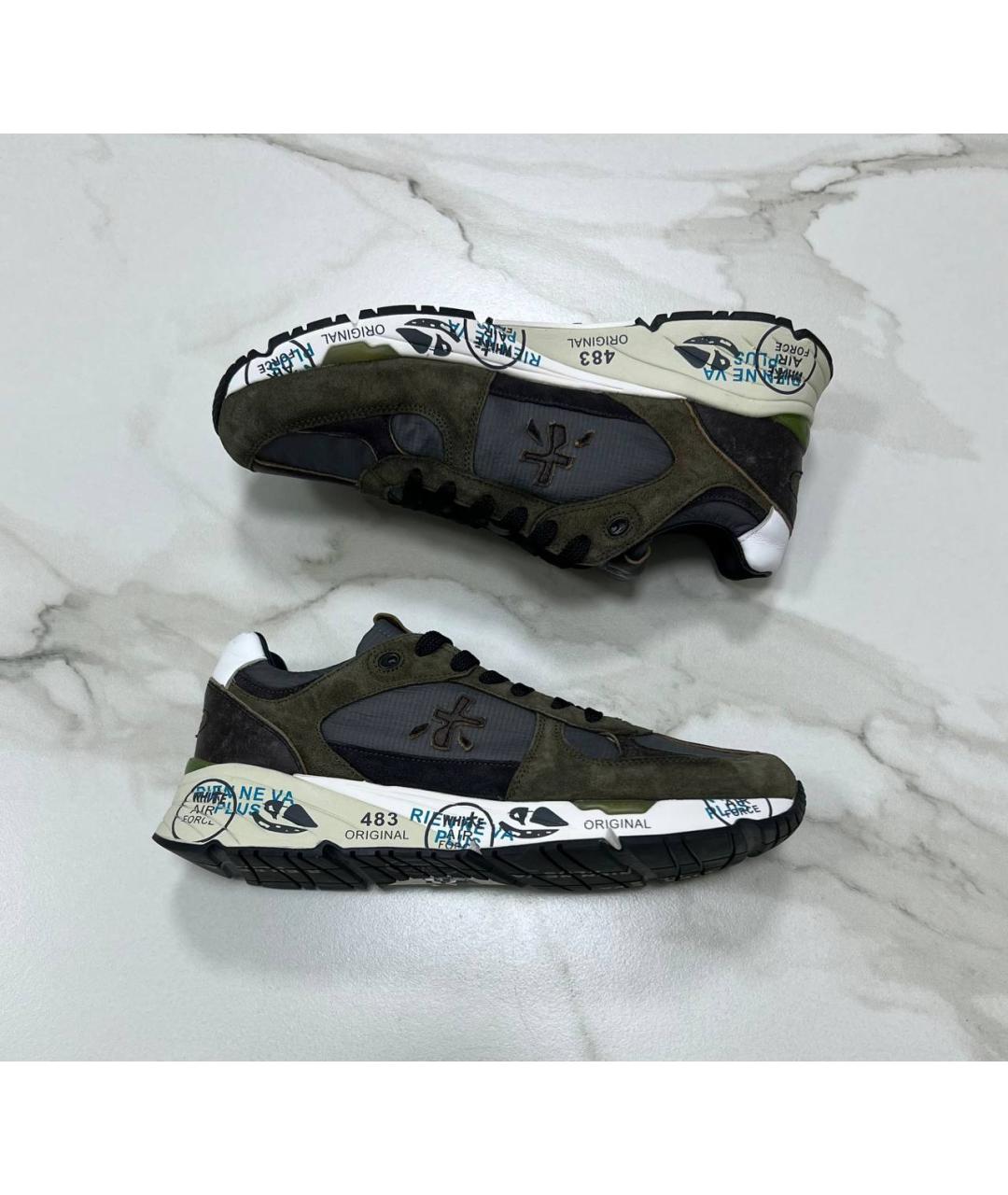 PREMIATA Зеленые низкие кроссовки / кеды, фото 3