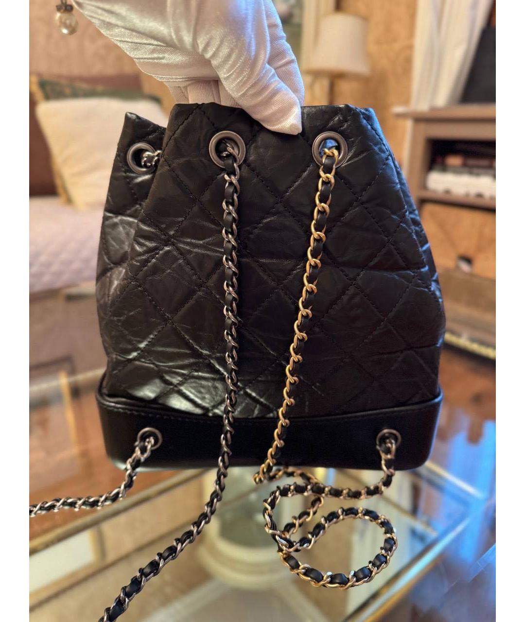 CHANEL Черный кожаный рюкзак, фото 3