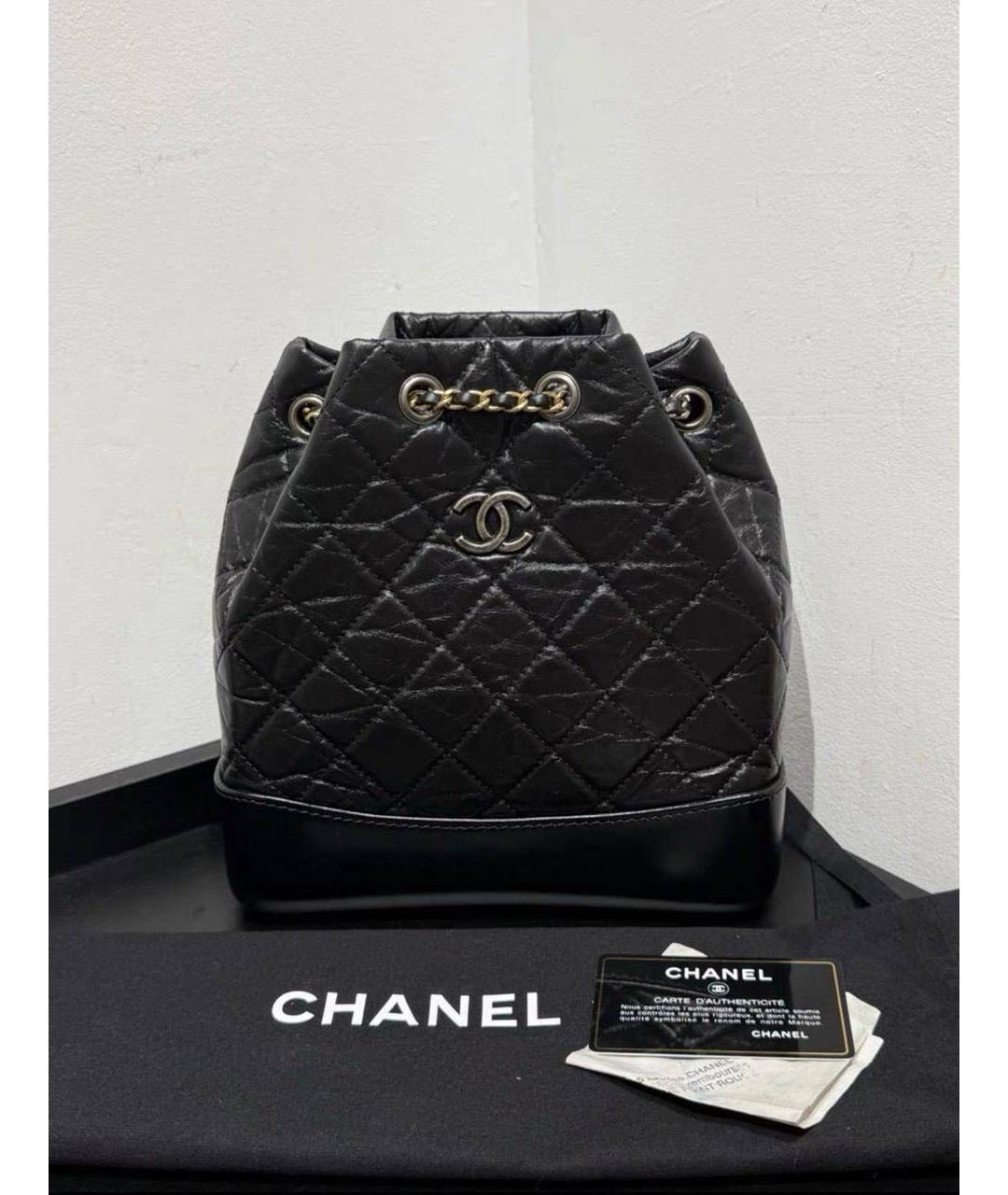 CHANEL Черный кожаный рюкзак, фото 5