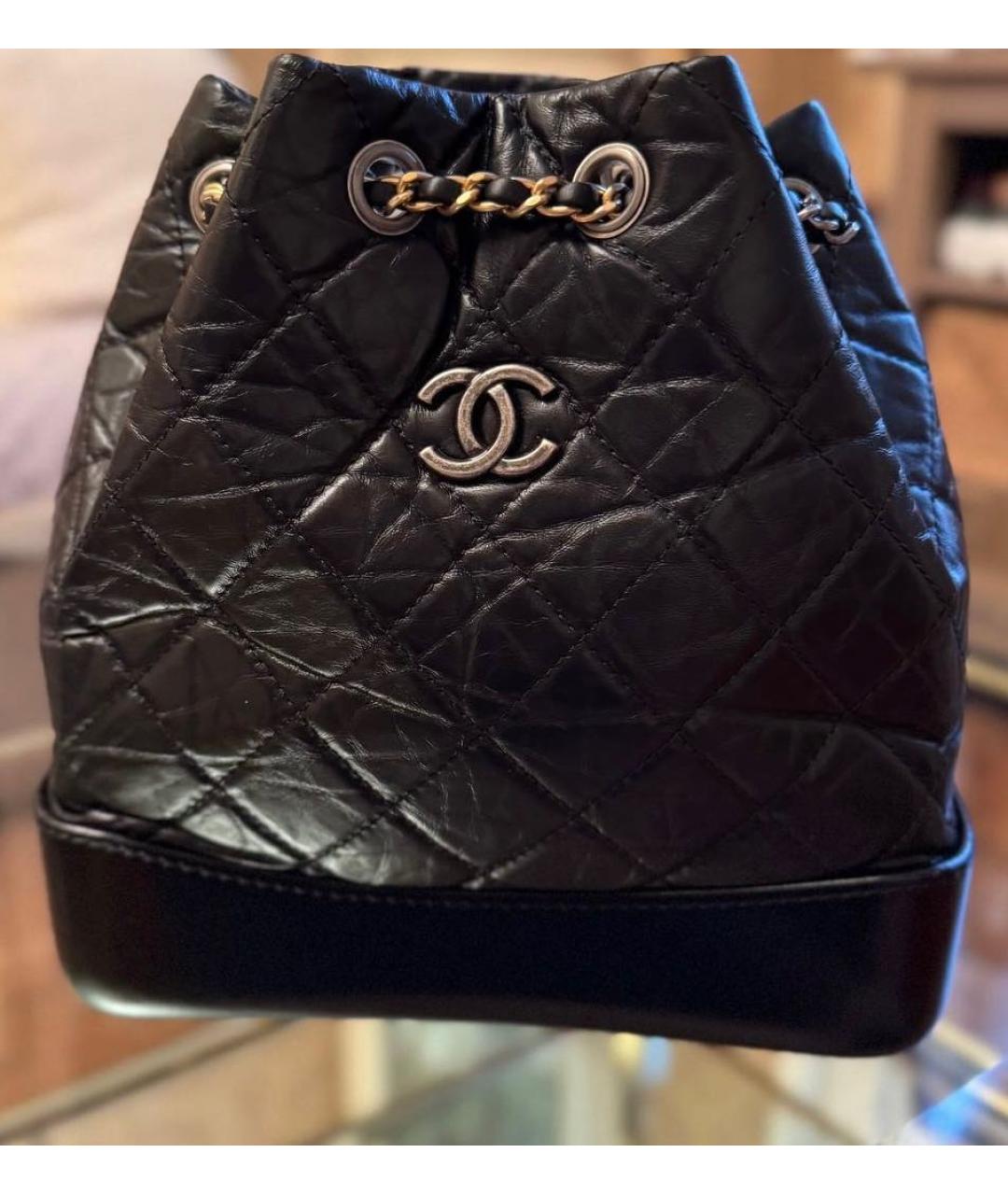 CHANEL Черный кожаный рюкзак, фото 4
