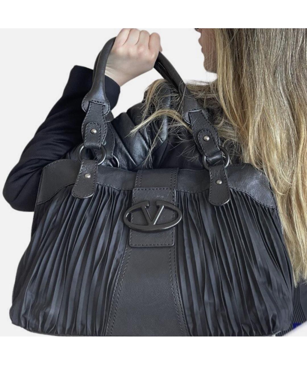 VALENTINO Черная сумка тоут, фото 4